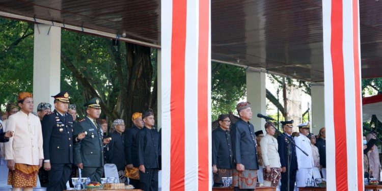 Wakil Bupati Iyos Somantri Pimpin Upacara Hari Lahir Pancasila tingkat Kabupaten Sukabumi