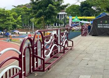DPUTR Kota Sukabumi Klaim Volume Sampah di Lapang Merdeka Menurun Usai Dipagar