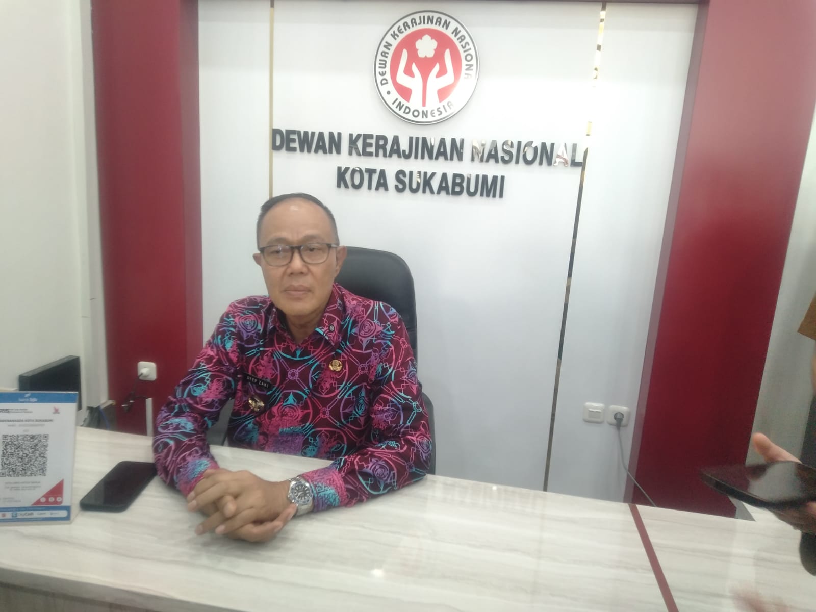 Walikota Sukabumi, Ayep Zaki setelah pelantikan Pengurus Dekranasda Kota Sukabumi periode 2025-2030 ,Senin (22/6/2026)