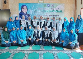 Para Pengurus Pokja 1 Kota Sukabumi saat kegiatan acara Hari Anak Nasional di YPI Al-Amien di Jalan Sarasa, Cibereum, Kota Sukabumi (23/06/0/2026)