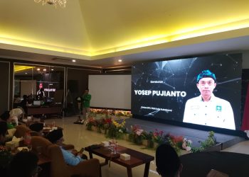 Suasana saat sambutan Pertama Yosep Pujianto sebagai Ketua DPC PKB Kota Sukabumi (15/10/2026)